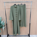 Knot Detail Longline Jacket & Wide Leg Trouser Co-Ord Set