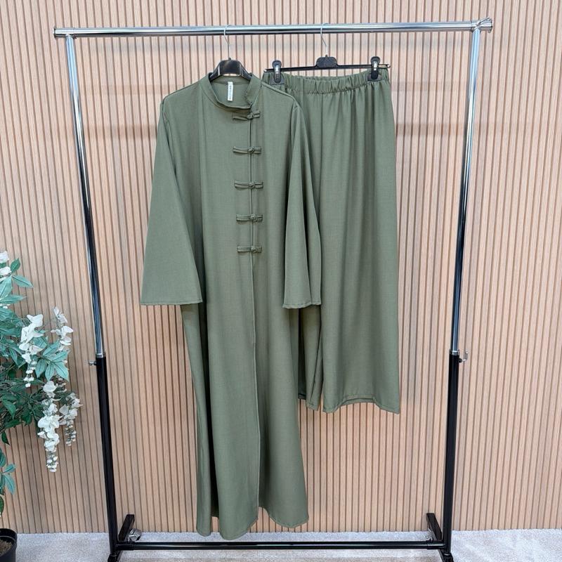 MV - Knot Detail Longline Jacket & Wide Leg Trouser Co-Ord Set