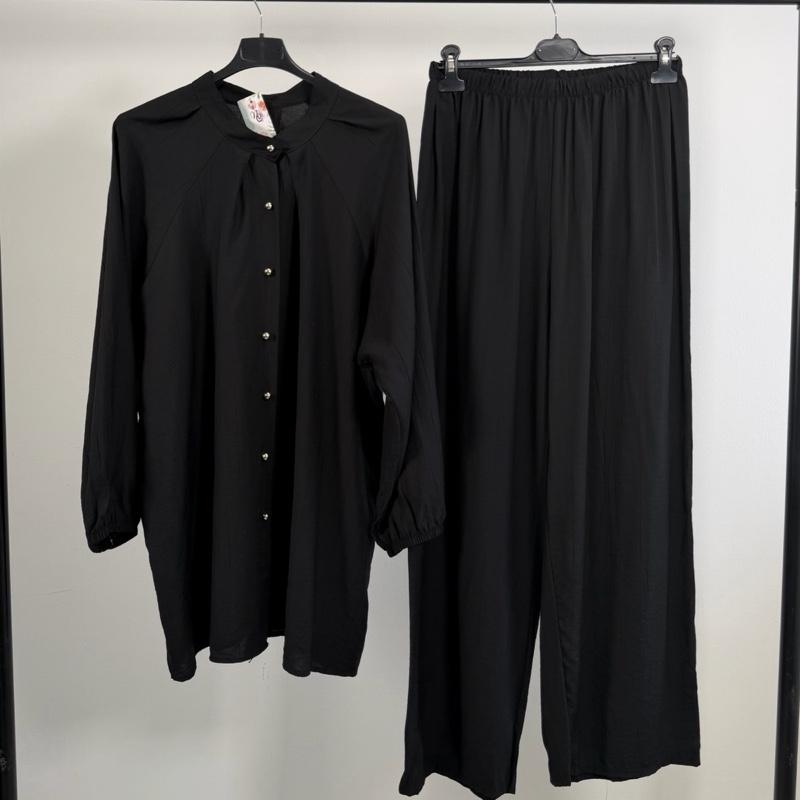 Mode Ville - Soft Touch Gold Rayon Button Co-Ord Set (8-16)