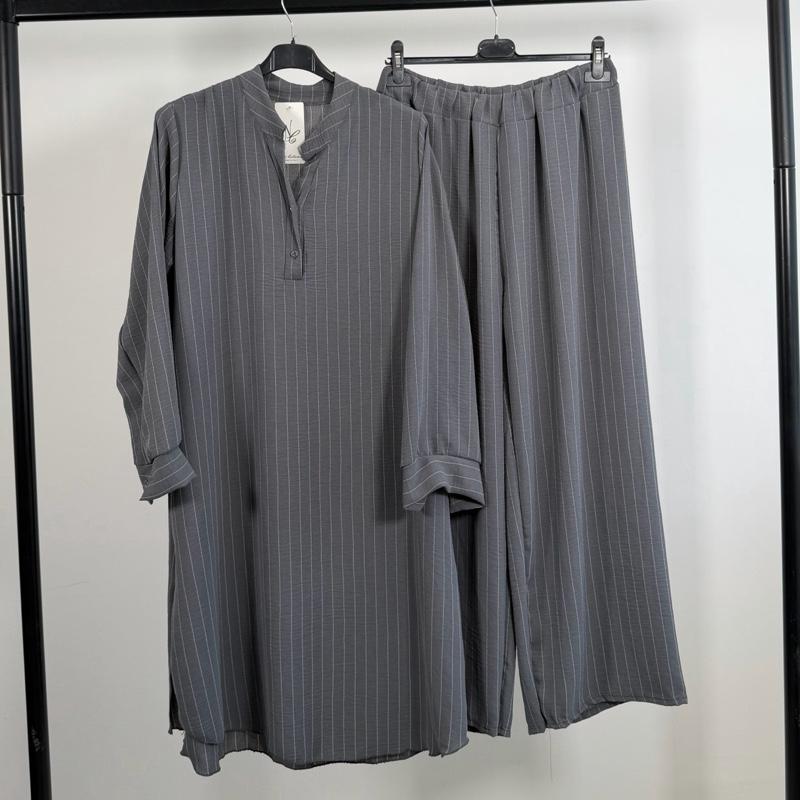 Mode Ville - Pinstripe Relaxed Co-Ord Set (8-16)