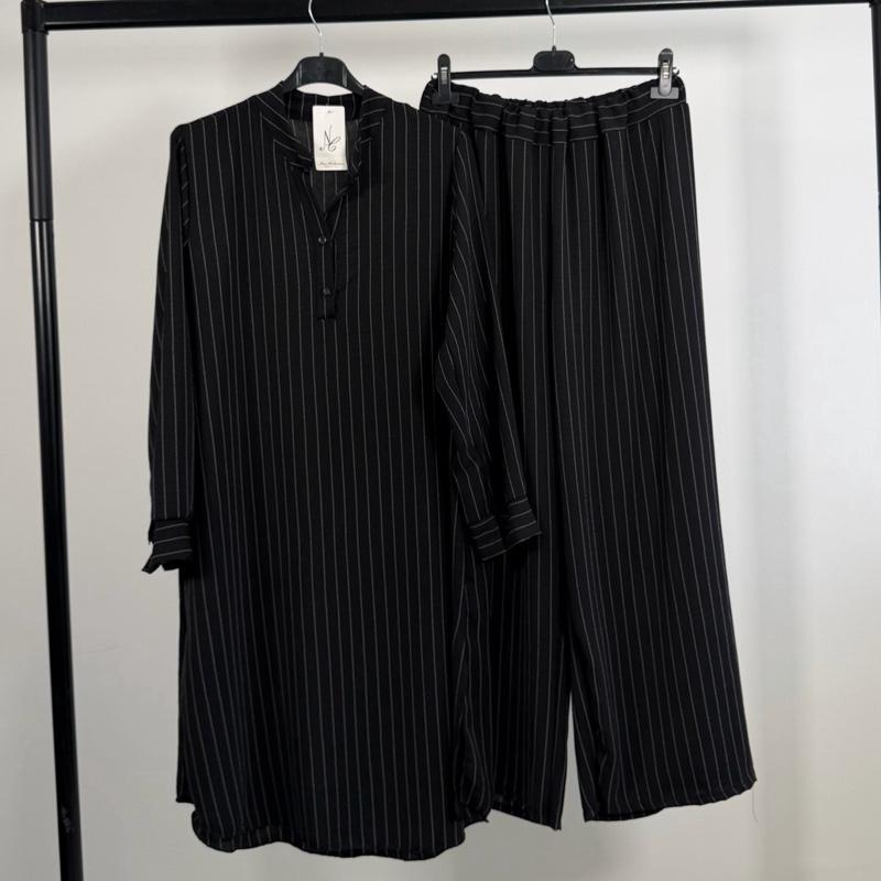 Mode Ville - Pinstripe Relaxed Co-Ord Set (8-16)