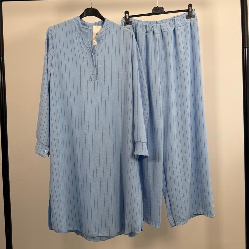 Mode Ville - Pinstripe Relaxed Co-Ord Set (8-16)