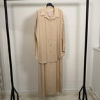 Oversized Shirt and Maxi Dress Set
