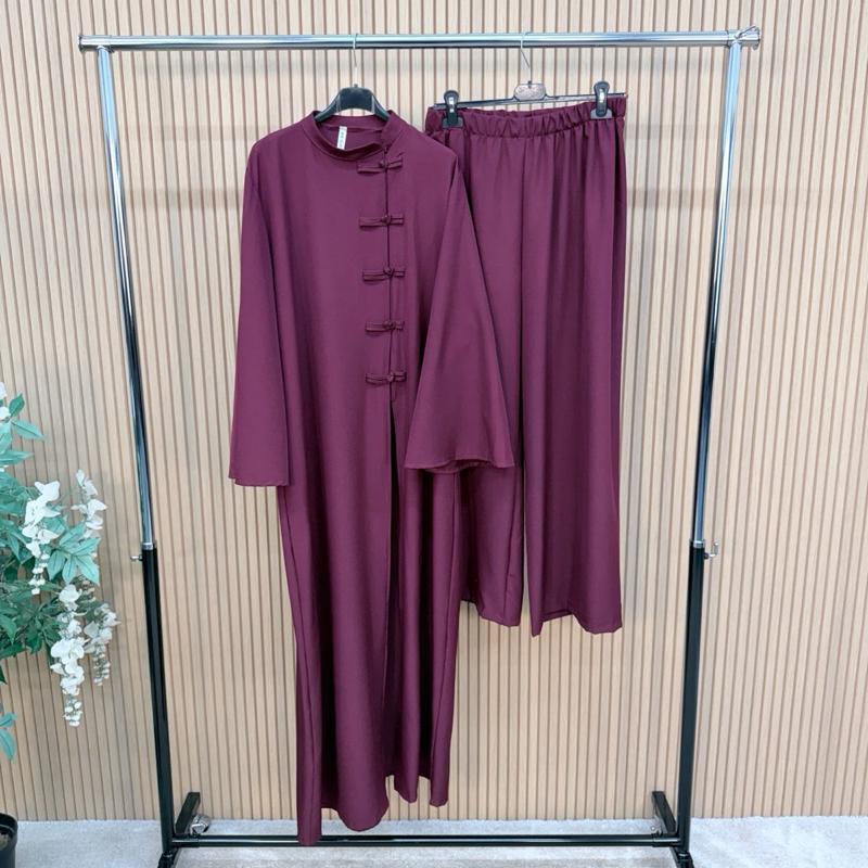 MV - Knot Detail Longline Jacket & Wide Leg Trouser Co-Ord Set