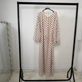Mode Ville - Polka Dot Maxi Dress with Tie Belt (fits 8-16)