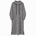MV – Cosy Textured Hooded Maxi Dress with Pockets (8–16)