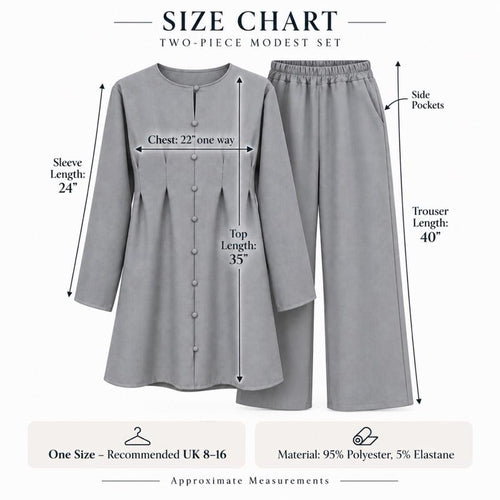 Elegant Button Detail Co-Ord Set