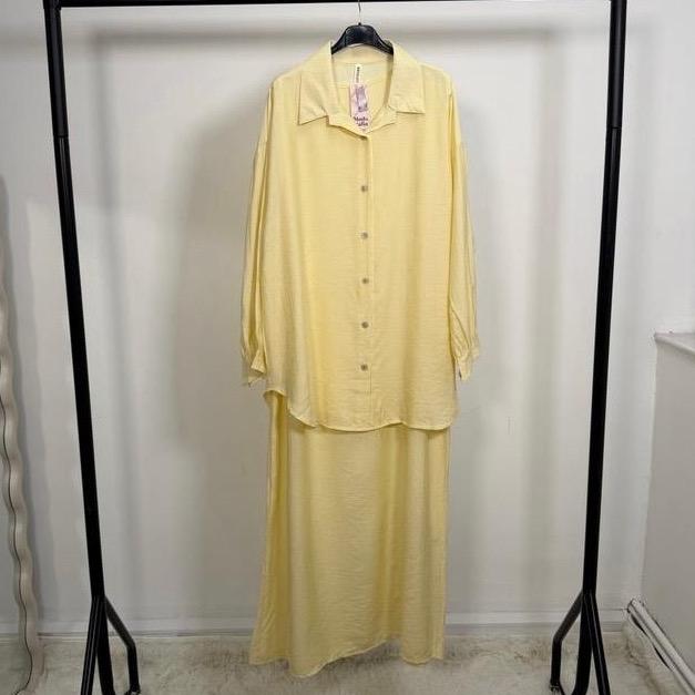 MV - Viscose 2 Piece Shirt & Maxi Dress |Oversized| (One Size fits UK 10-20)
