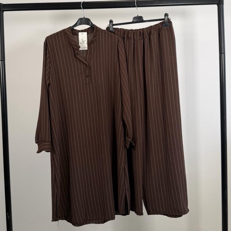 Mode Ville - Pinstripe Relaxed Co-Ord Set (8-16)