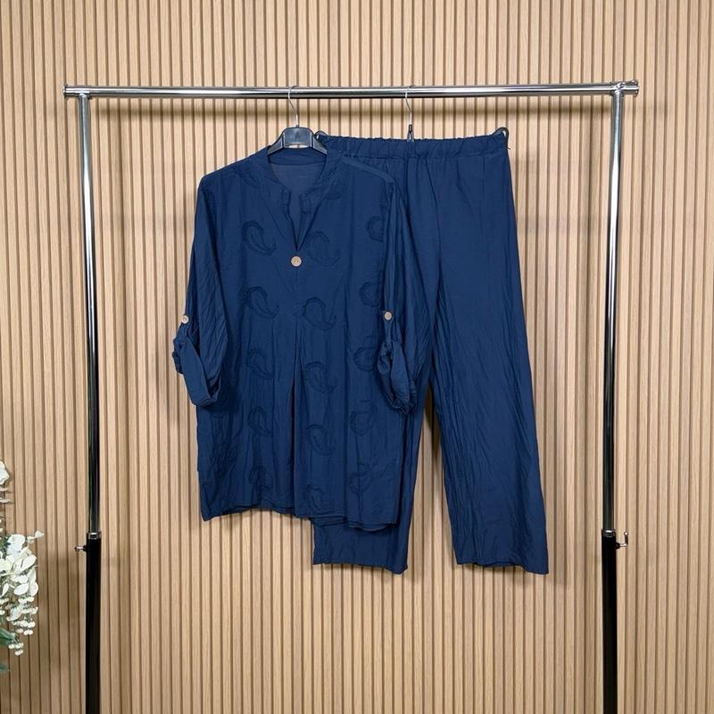 MV - 100% Cotton Embroidered Paisley Co-Ord Set with Pockets (8-16)