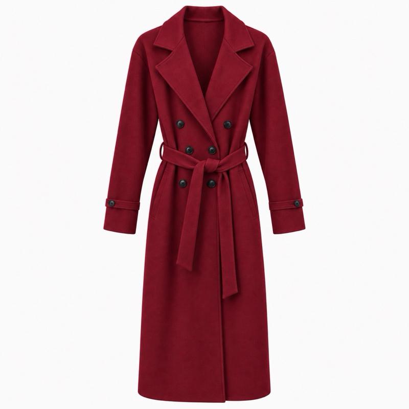 MV – Woolly Belted Trench Coat with Pockets(8-16)