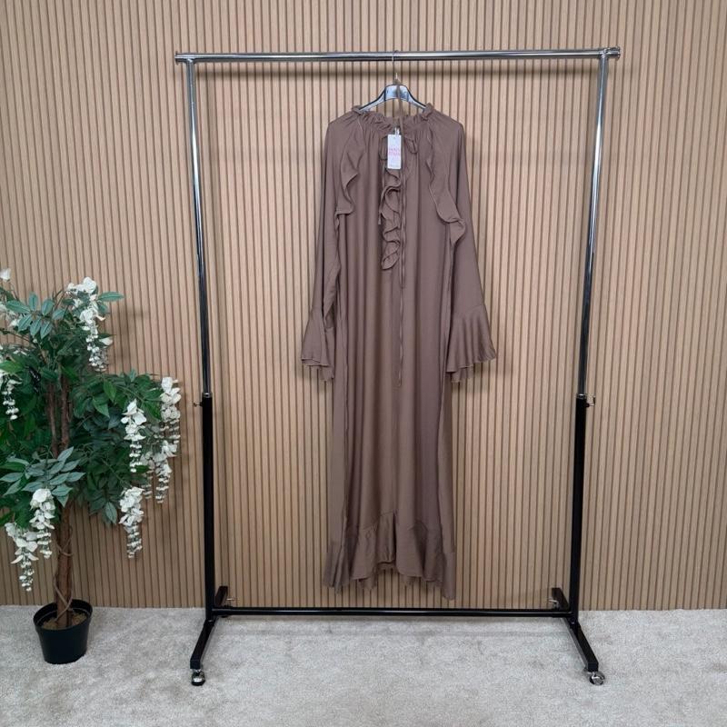 MV - Viscose Frill Tie Neck Maxi Dress (8-20)