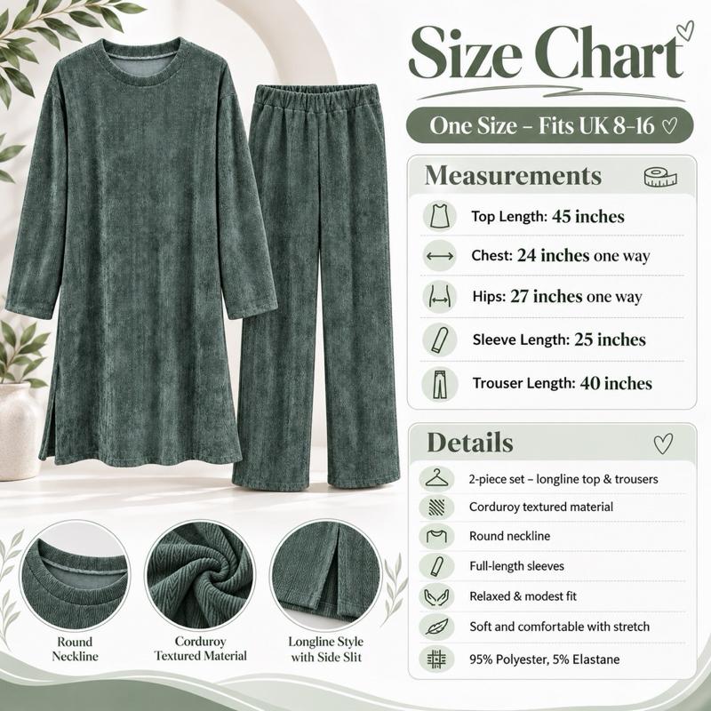 MV – Corduroy Longline Co-Ord Set | 8–16