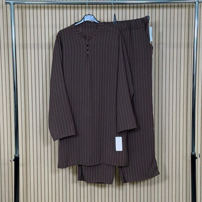 MV - Pinstripe Co-Ord Set with Pockets | Soft Stretch Lounge & Casual Outfit | UK 8-16