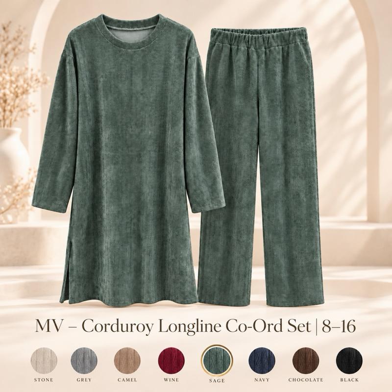 MV – Corduroy Longline Co-Ord Set | 8–16