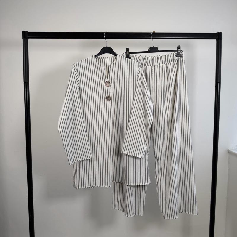 MV05 - Gold Button Striped Co-Ord set (8-16)