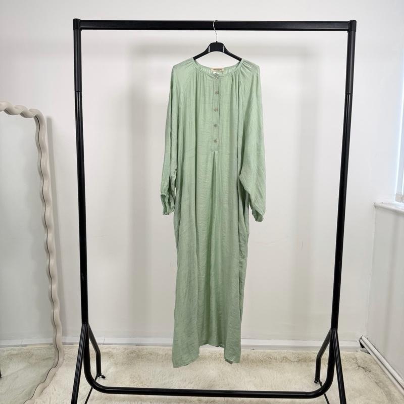 Floral and Plain Maxi Dress