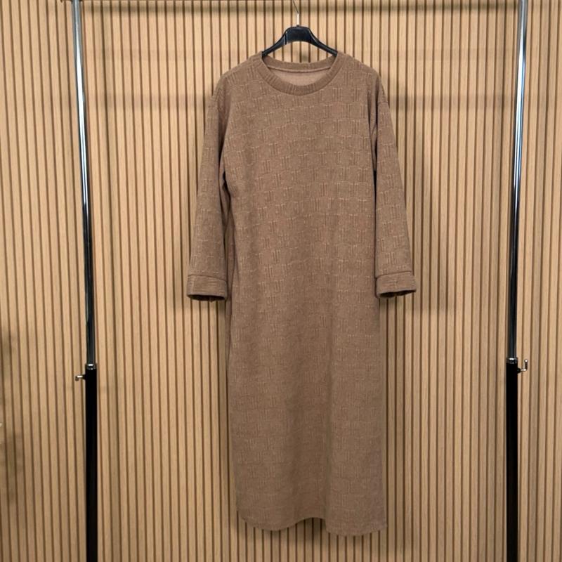 MV – Premium Soft Textured Long Jumper Dress with Pockets (8–18)