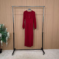 MV - Button Pleated Maxi Dress - one size 8-16 - Casual Womenswear in Multiple Colors for Everyday Style
