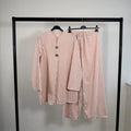 MV05 - Gold Button Striped Co-Ord set (8-16)