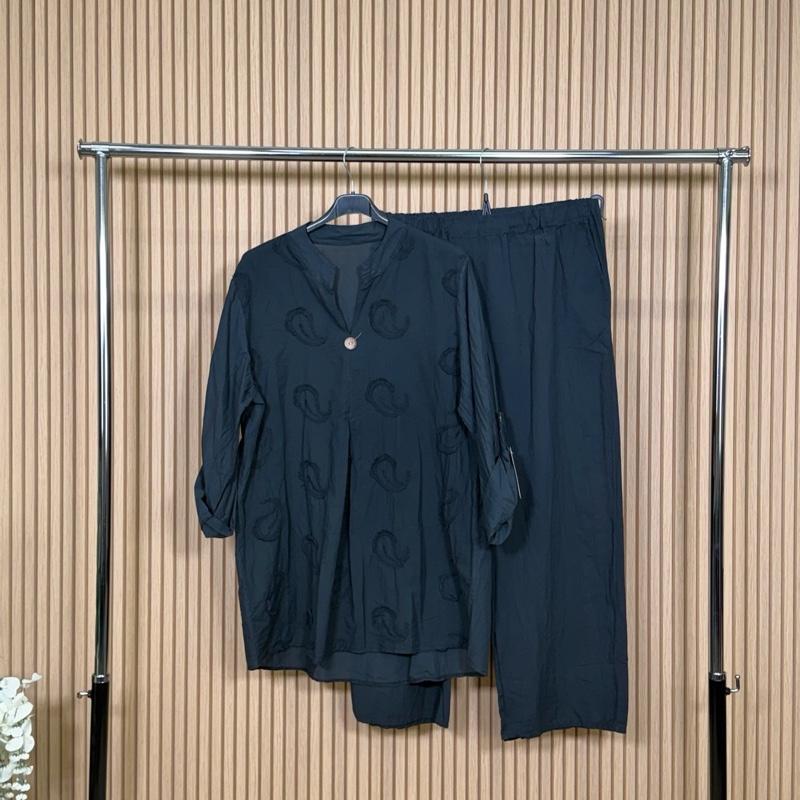 MV - 100% Cotton Embroidered Paisley Co-Ord Set with Pockets (8-16)