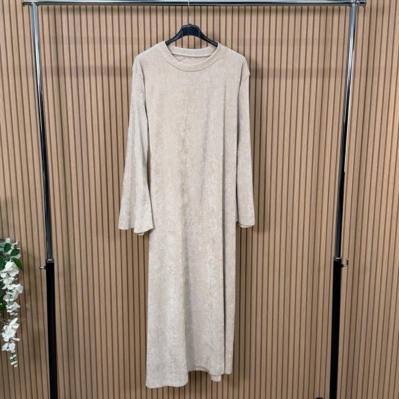 Round Neck Tie Waist Maxi Dress