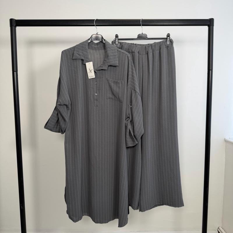Mode Ville - 3 Button Pinstripe Co-Ord Set (8-16)