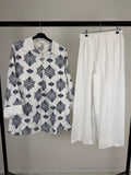 Gold Button Printed Set