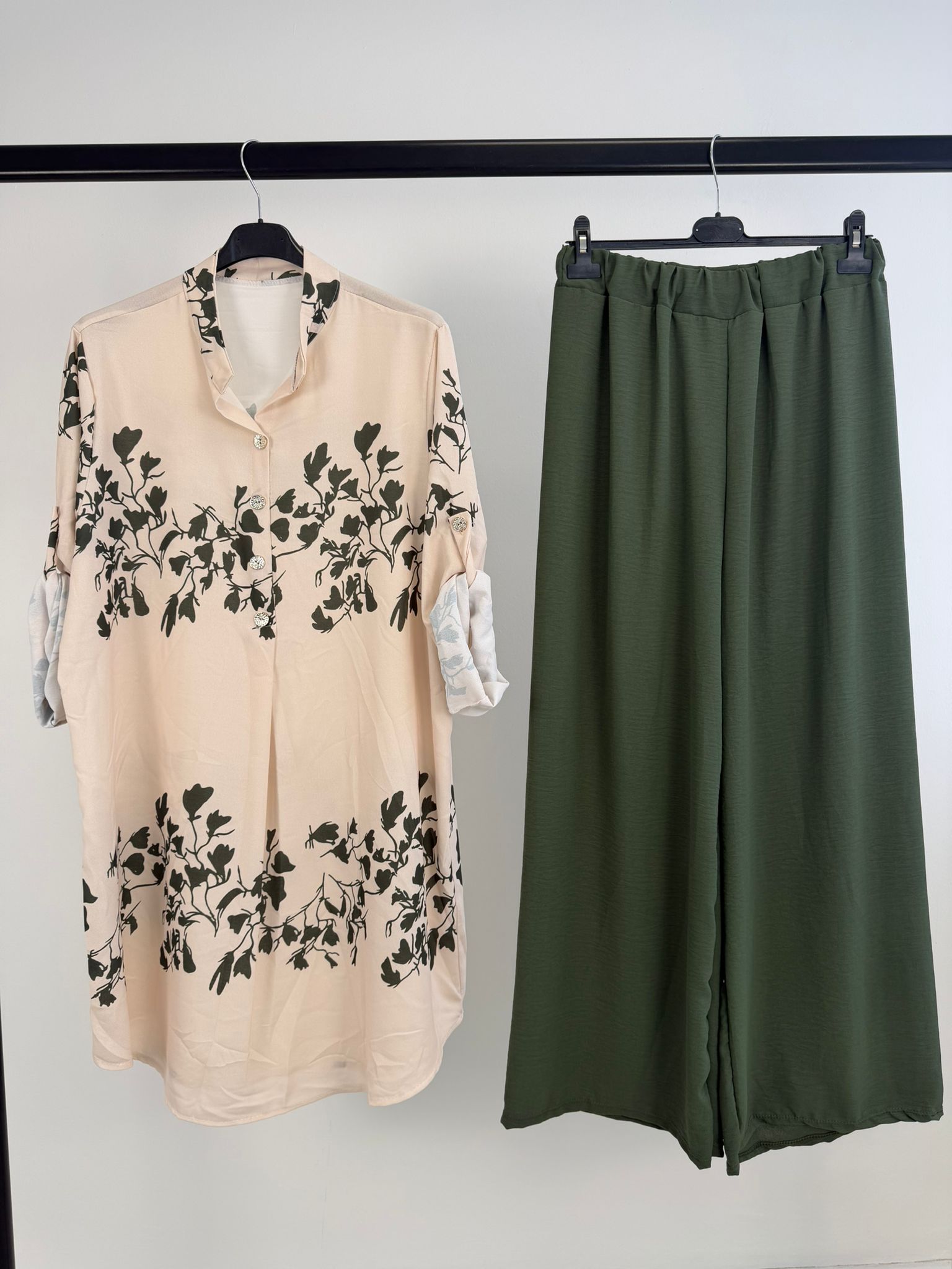 Floral Print Set - Relaxed Fit (Top & Trousers)