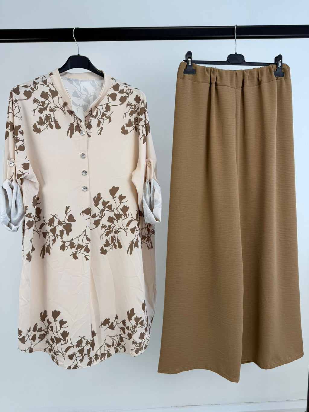 Floral Print Set - Relaxed Fit (Top & Trousers)
