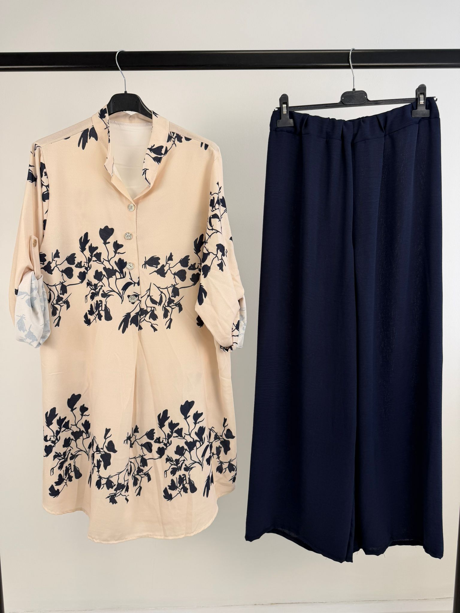 Floral Print Set - Relaxed Fit (Top & Trousers)