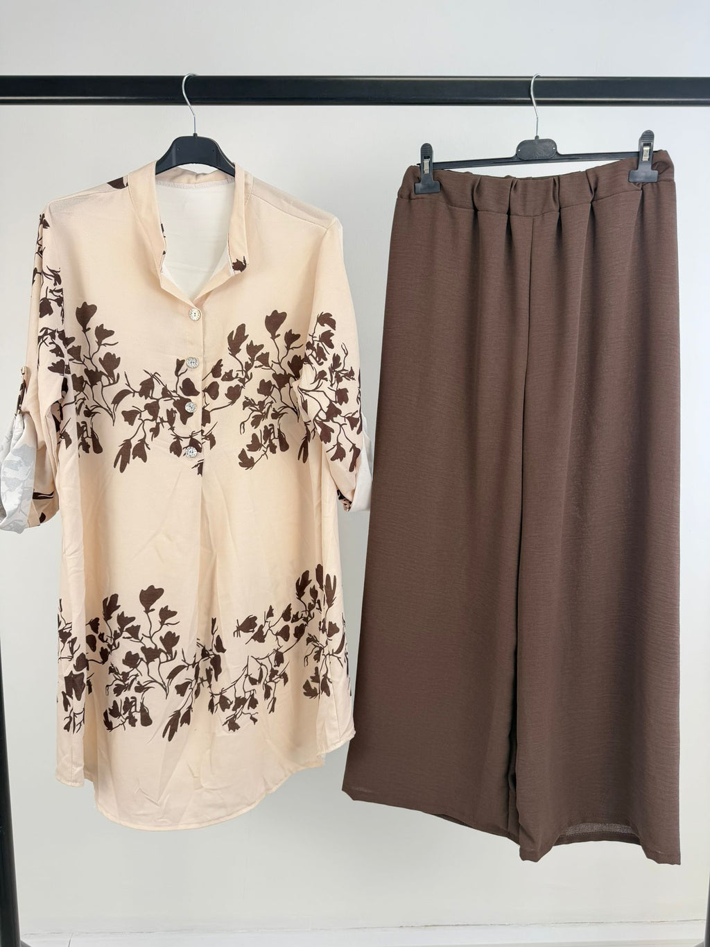Floral Print Set - Relaxed Fit (Top & Trousers)