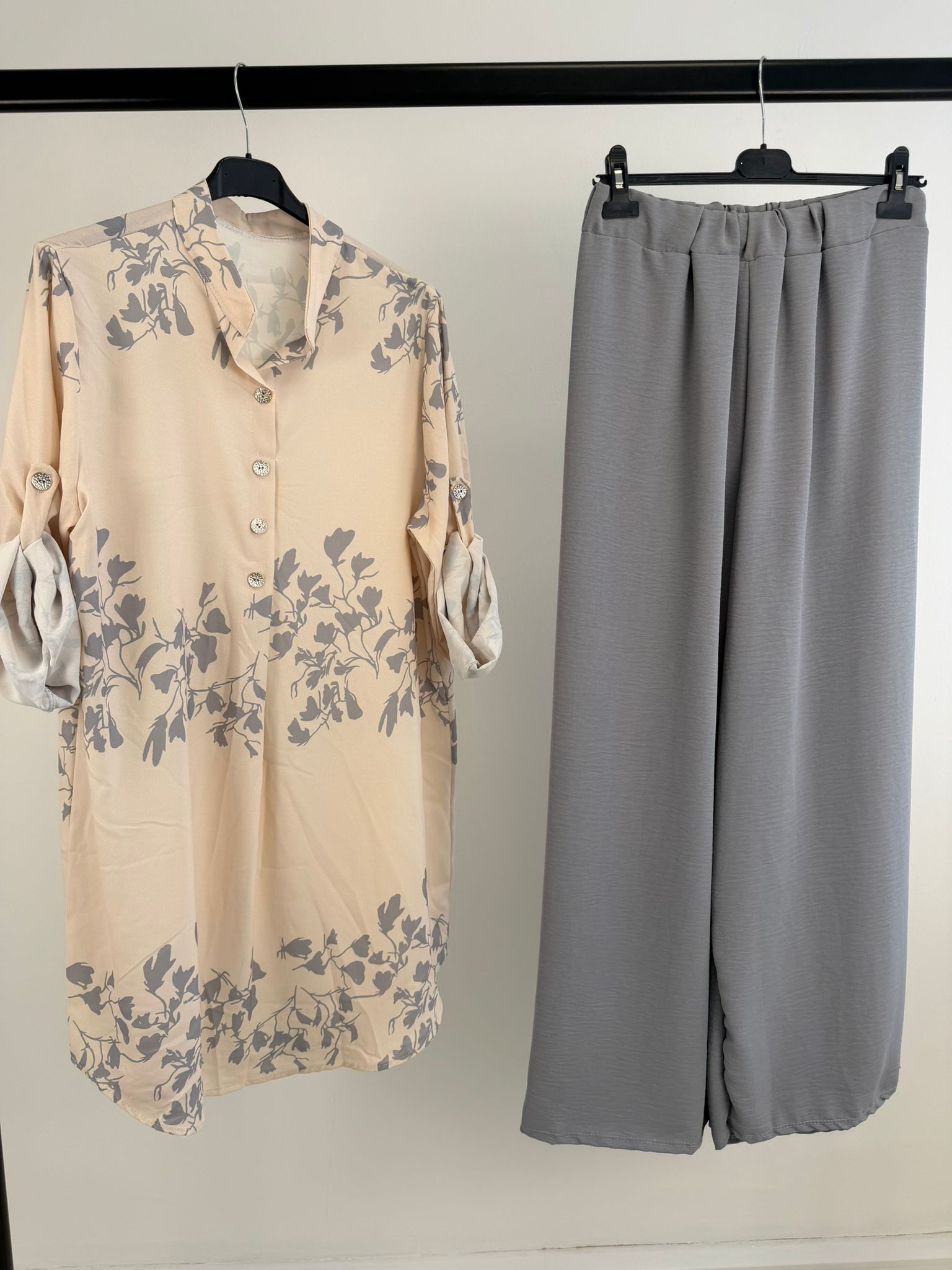 Floral Print Set - Relaxed Fit (Top & Trousers)