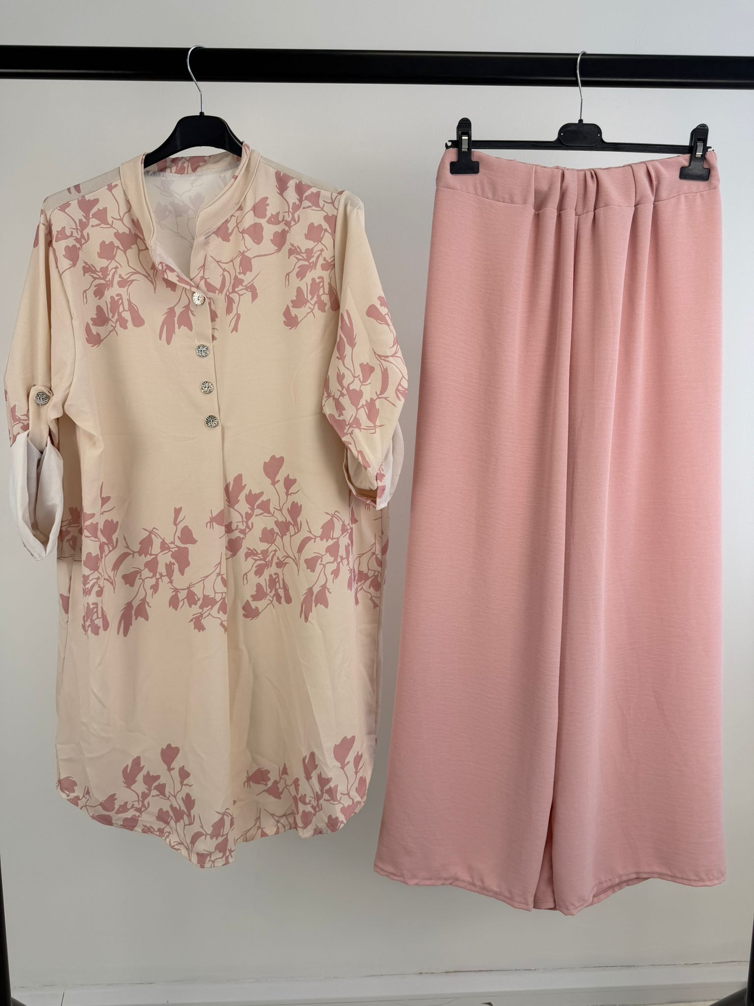 Floral Print Set - Relaxed Fit (Top & Trousers)