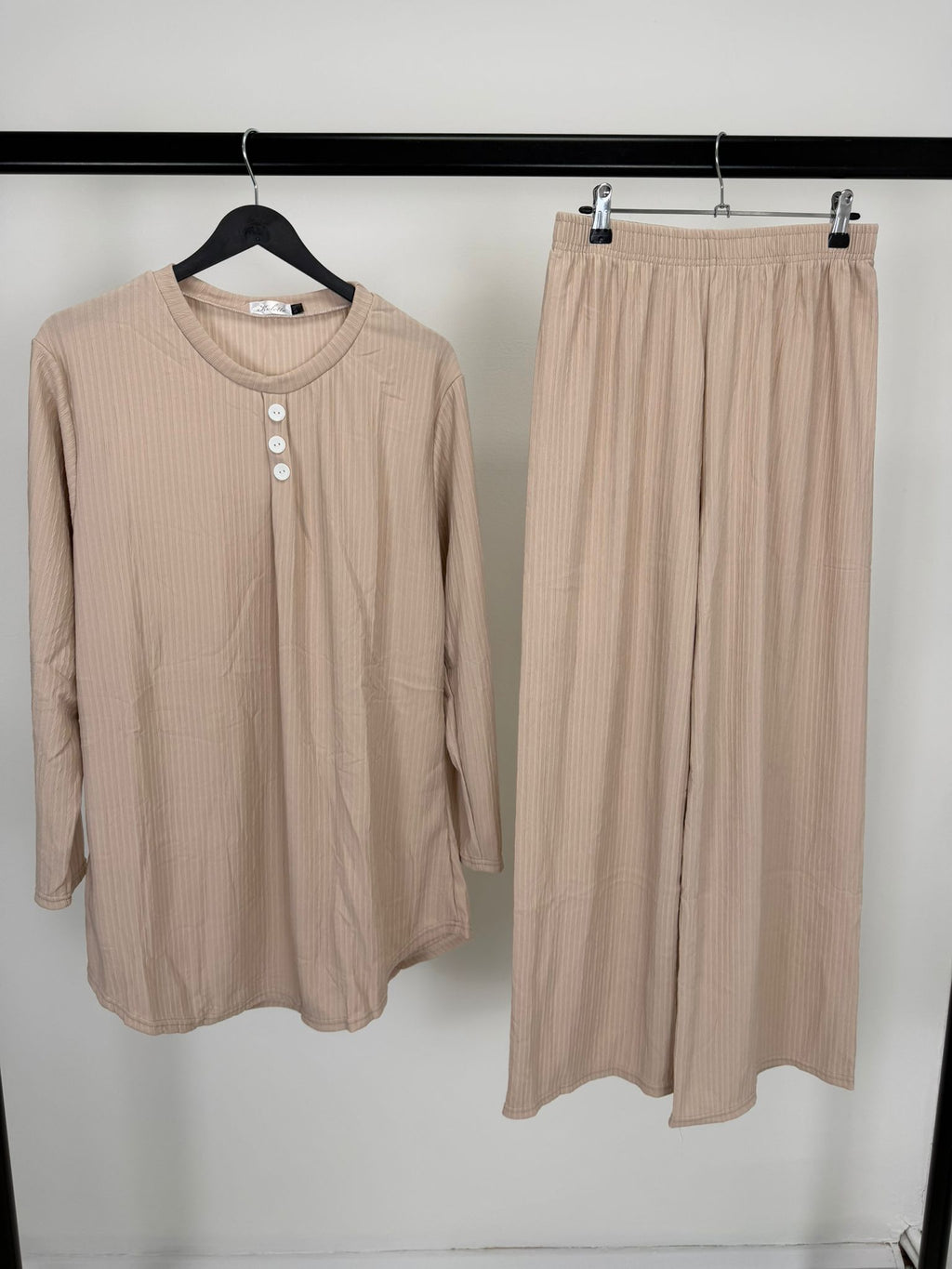 Ribbed Button Lounge Co-Ord Set