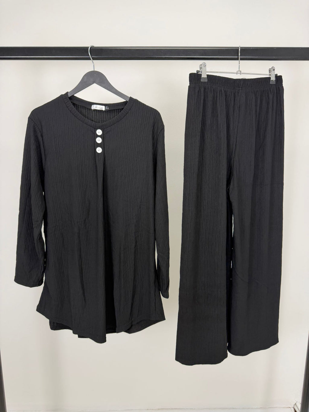 Ribbed Button Lounge Co-Ord Set