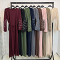 Diamond Leaf Embellished Belted Maxi Dress