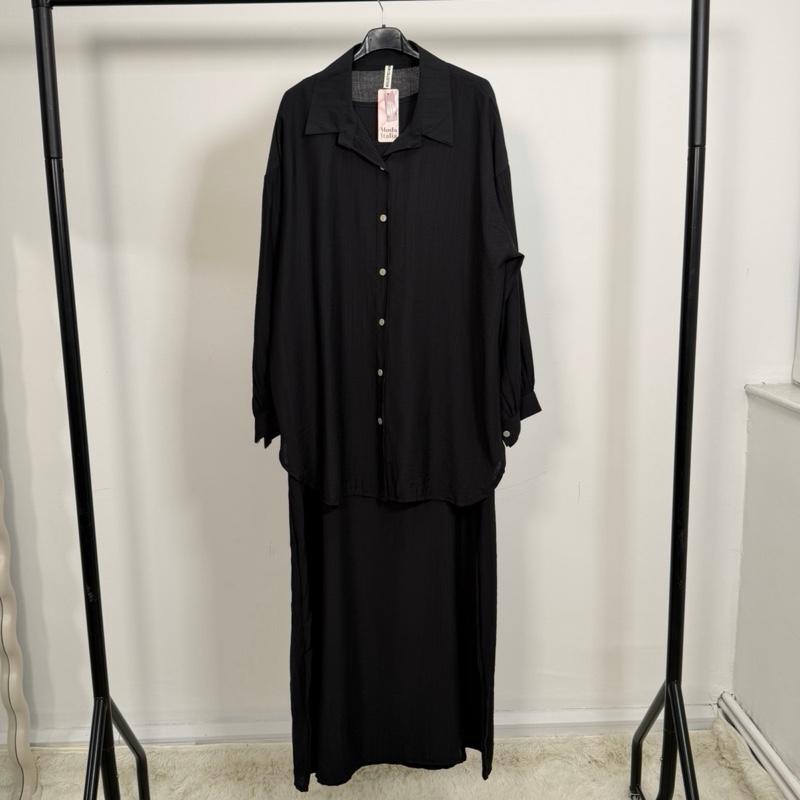 MV - Viscose 2 Piece Shirt & Maxi Dress |Oversized| (One Size fits UK 10-20)