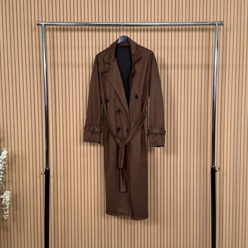MV - Suede-Effect Trench Coat with Pockets (8-16)