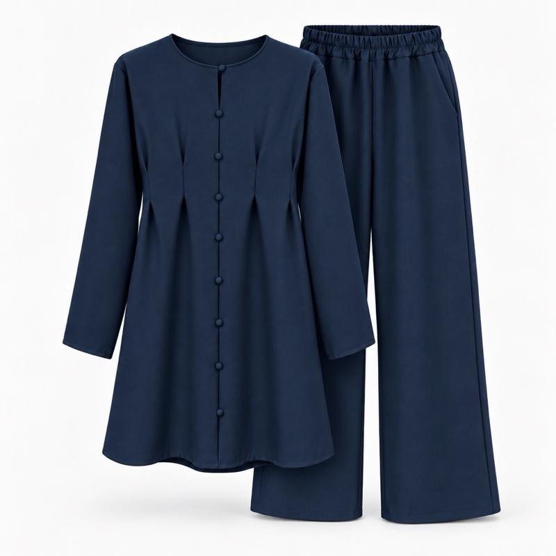 MV - Elegant Button Detail Co-Ord Set with Pockets (8-14)