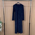 Round Neck Tie Waist Maxi Dress