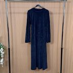 Round Neck Tie Waist Maxi Dress