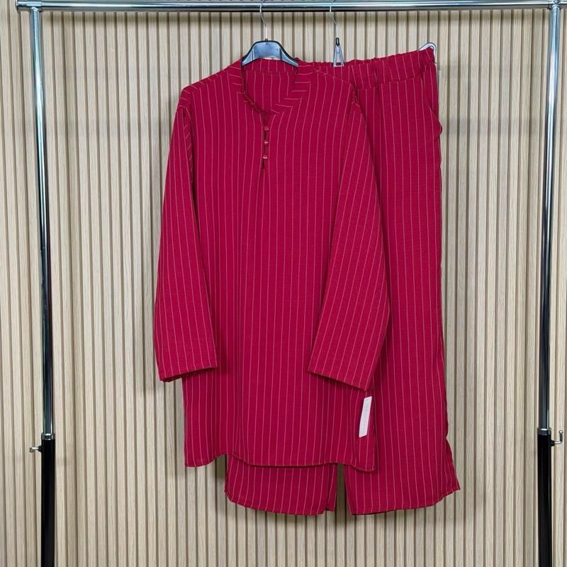 MV - Pinstripe Co-Ord Set with Pockets | Soft Stretch Lounge & Casual Outfit | UK 8-16
