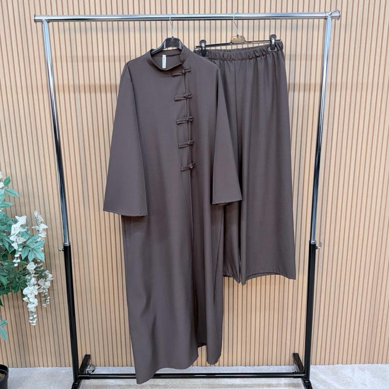 MV - Knot Detail Longline Jacket & Wide Leg Trouser Co-Ord Set