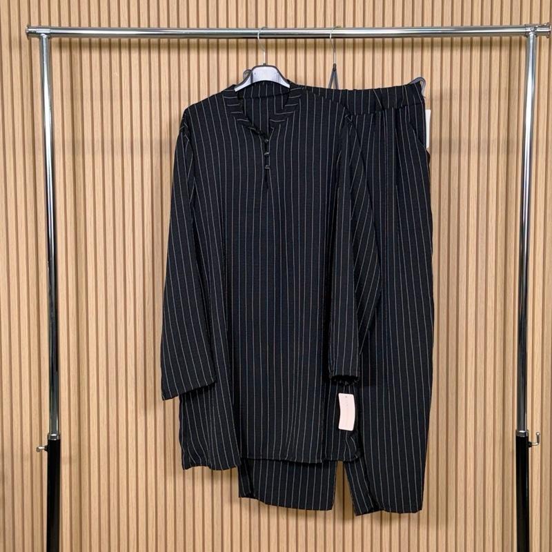 MV - Pinstripe Co-Ord Set with Pockets | Soft Stretch Lounge & Casual Outfit | UK 8-16