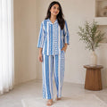 MV02 - Blue Haven Rayon Co-Ord Set with Pockets  (S-XXL)