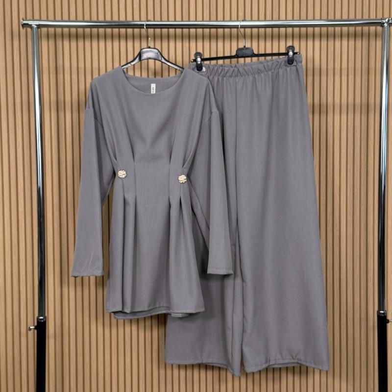 Tie Waist Wide Leg Co-ord Set