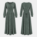 MV - Soft Feel Pleated Maxi Dress with Tie Back Belt (8-16)