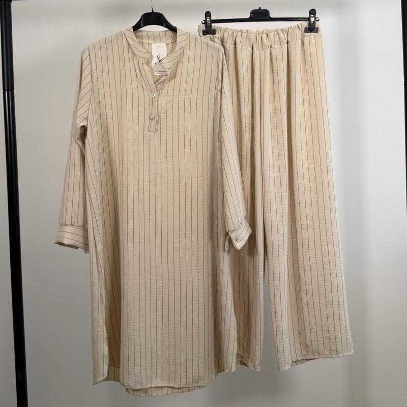 Mode Ville - Pinstripe Relaxed Co-Ord Set (8-16)