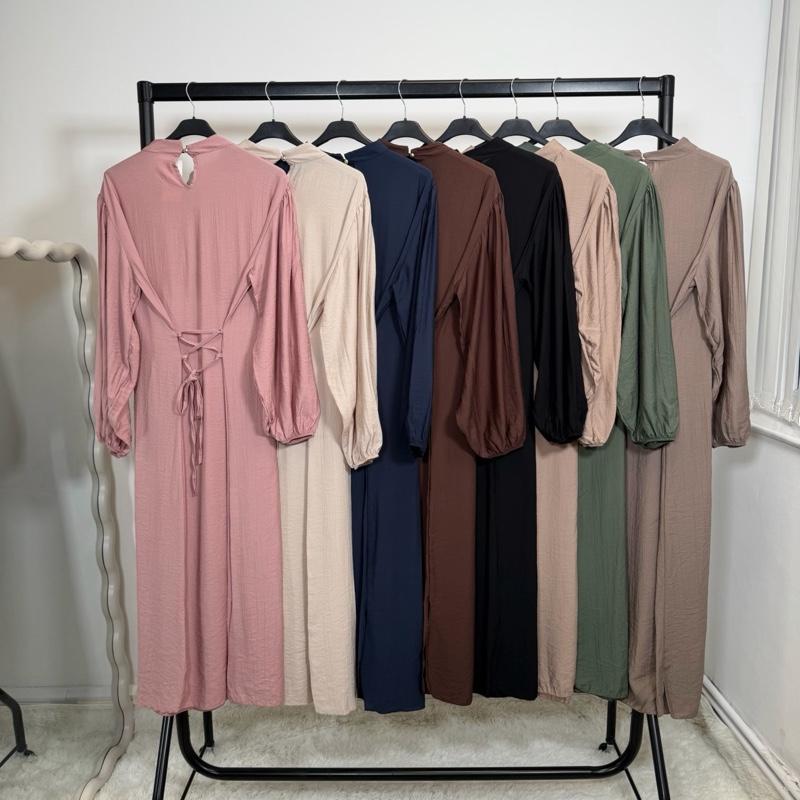 MV - Premium Soft Viscose | Tie Back Maxi Dress | Modest | One Size fits 8-18 |